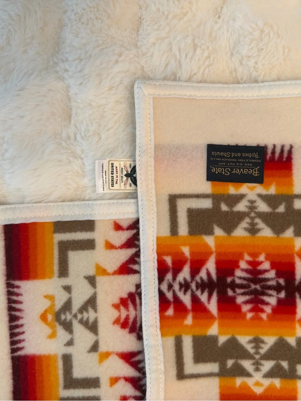 Pendleton Beaver State Wool Chief Joseph Southwest Pattern Baby Blanket